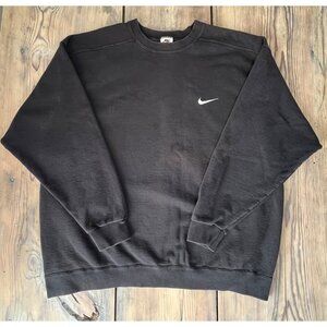 VTG 90s Nike Crewneck Sweatshirt Mens XL Black Heavyweight Made in USA